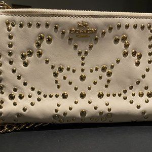 Coach Gold Studded Shoulder bag